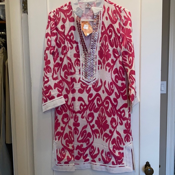 Sheridan French Dresses & Skirts - Sheridan French tunic pink white dress 4